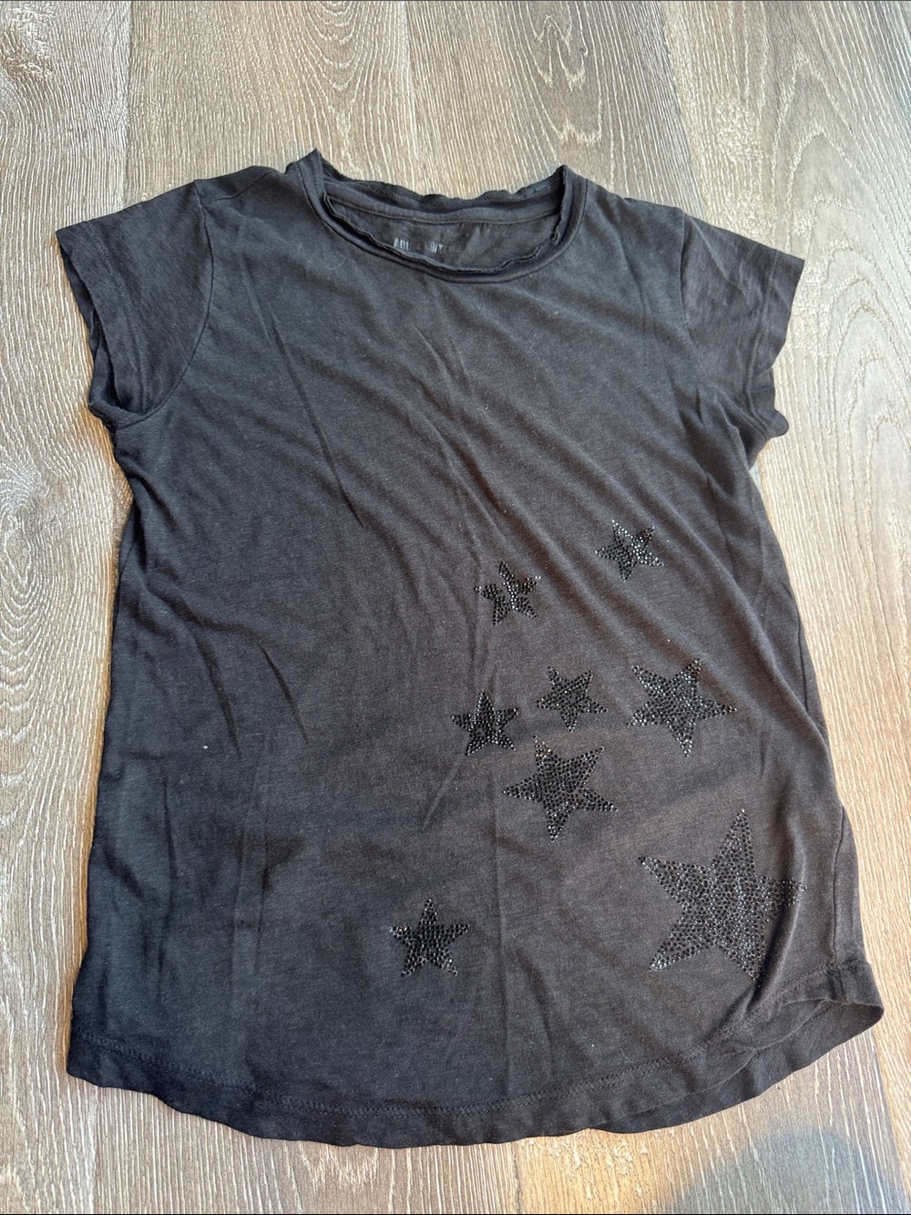 Zadig & Voltaire Black Star-Embellished Short Sleeve Tee AZ0691